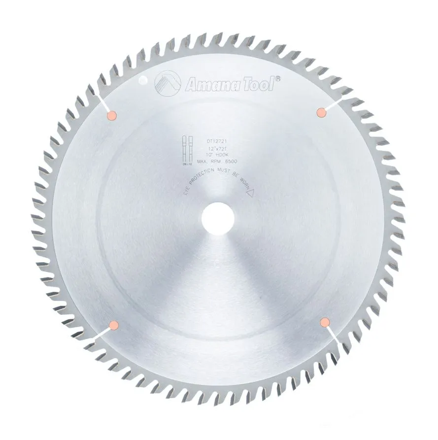 12" x 1",  72T, TCG, Carbide Sliding Table Saw Blade, DT12721