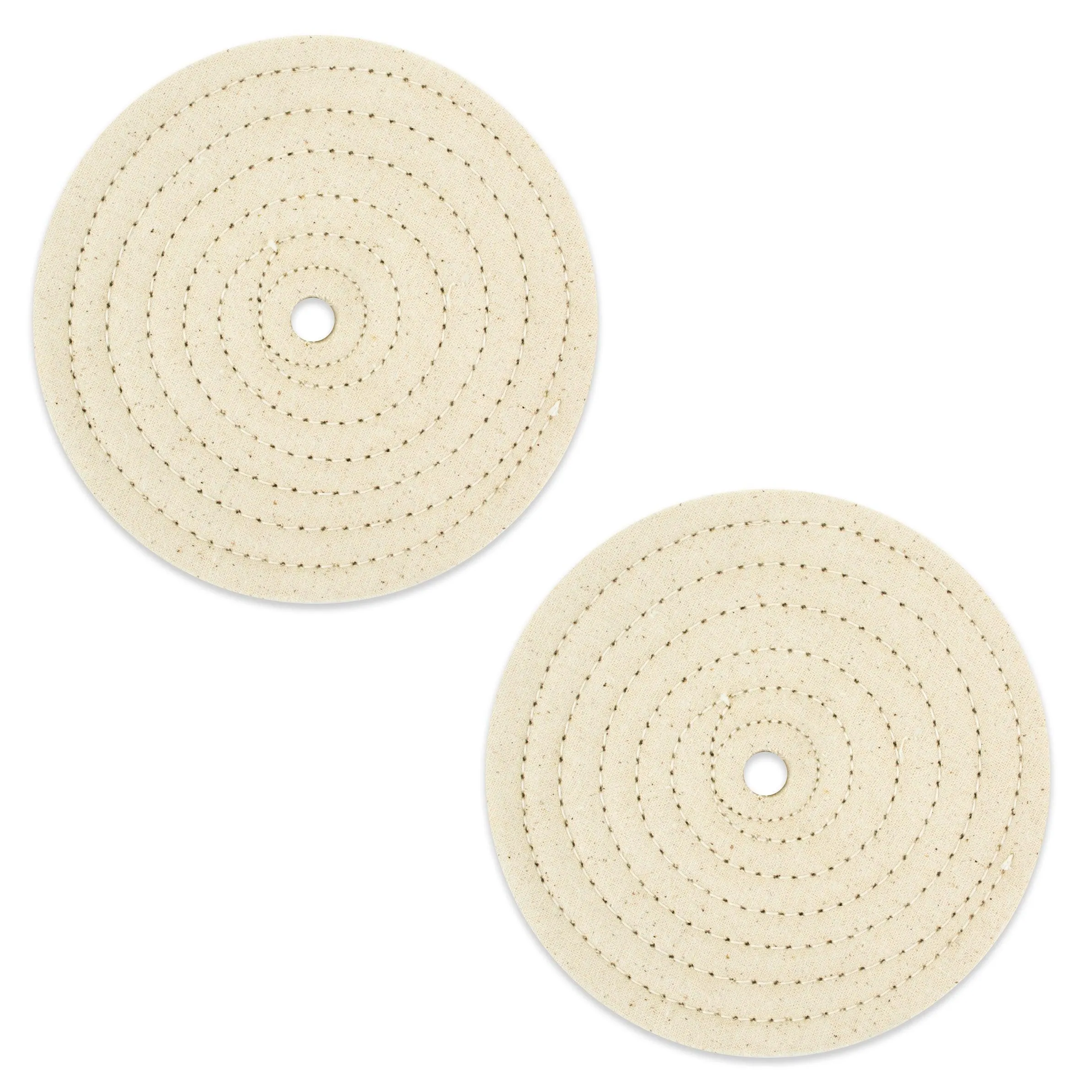 2pc - 6" x 9/16" Buffing Polishing Wheel 1/2" Arbor Buffer Polish