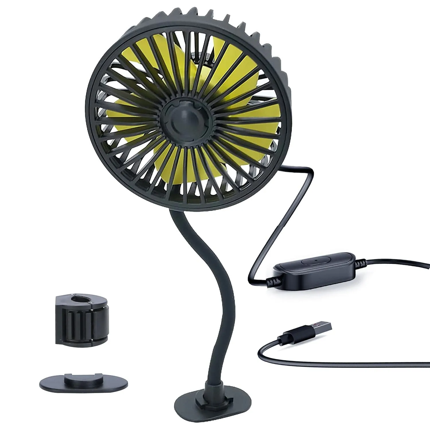 360 º Rotatable Car Cooling Fan with 3 Speeds