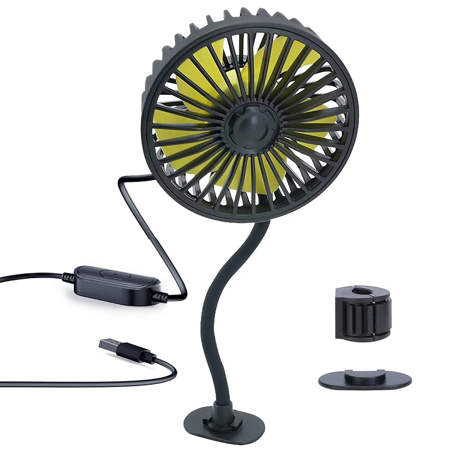 360 º Rotatable Car Cooling Fan with 3 Speeds