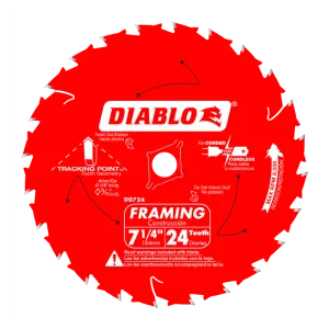 7-1/4 in x 24 Tooth Framing Saw Blade