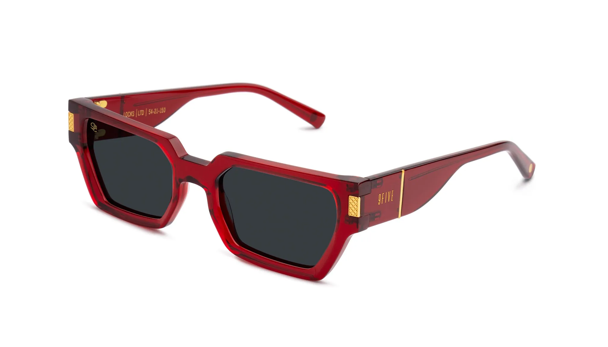 9FIVE Locks Ruby & 24K Gold Sunglasses Rx