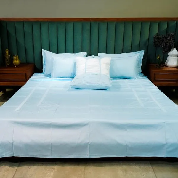 Aetherea Cotton Bedsheet | Opulent Edge | King 274.32 x 274.32 cm |400 TC