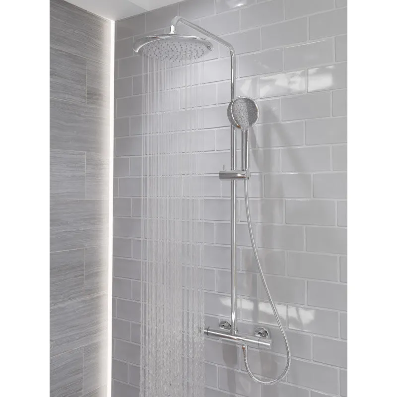 ANZZI Heavy Rainfall Stainless Steel Shower Bar with Hand Sprayer