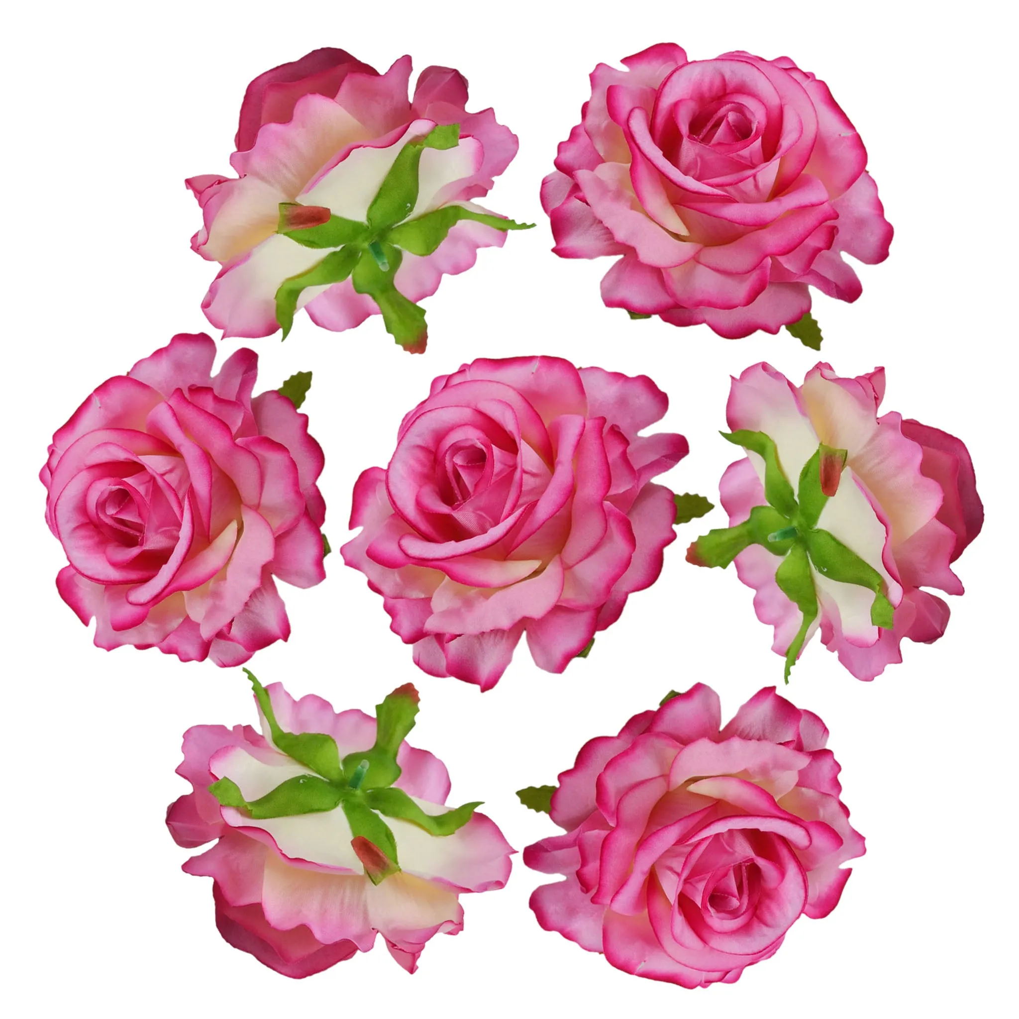 Big Rose Heads Artificial Silk Flowers