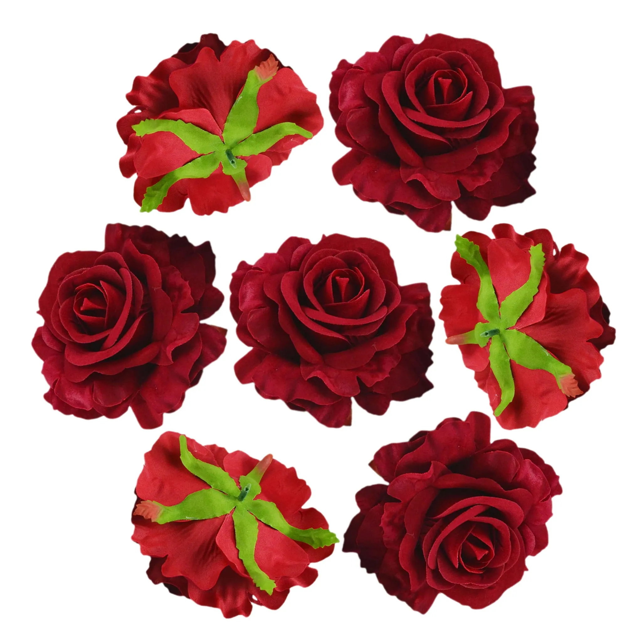 Big Rose Heads Artificial Silk Flowers