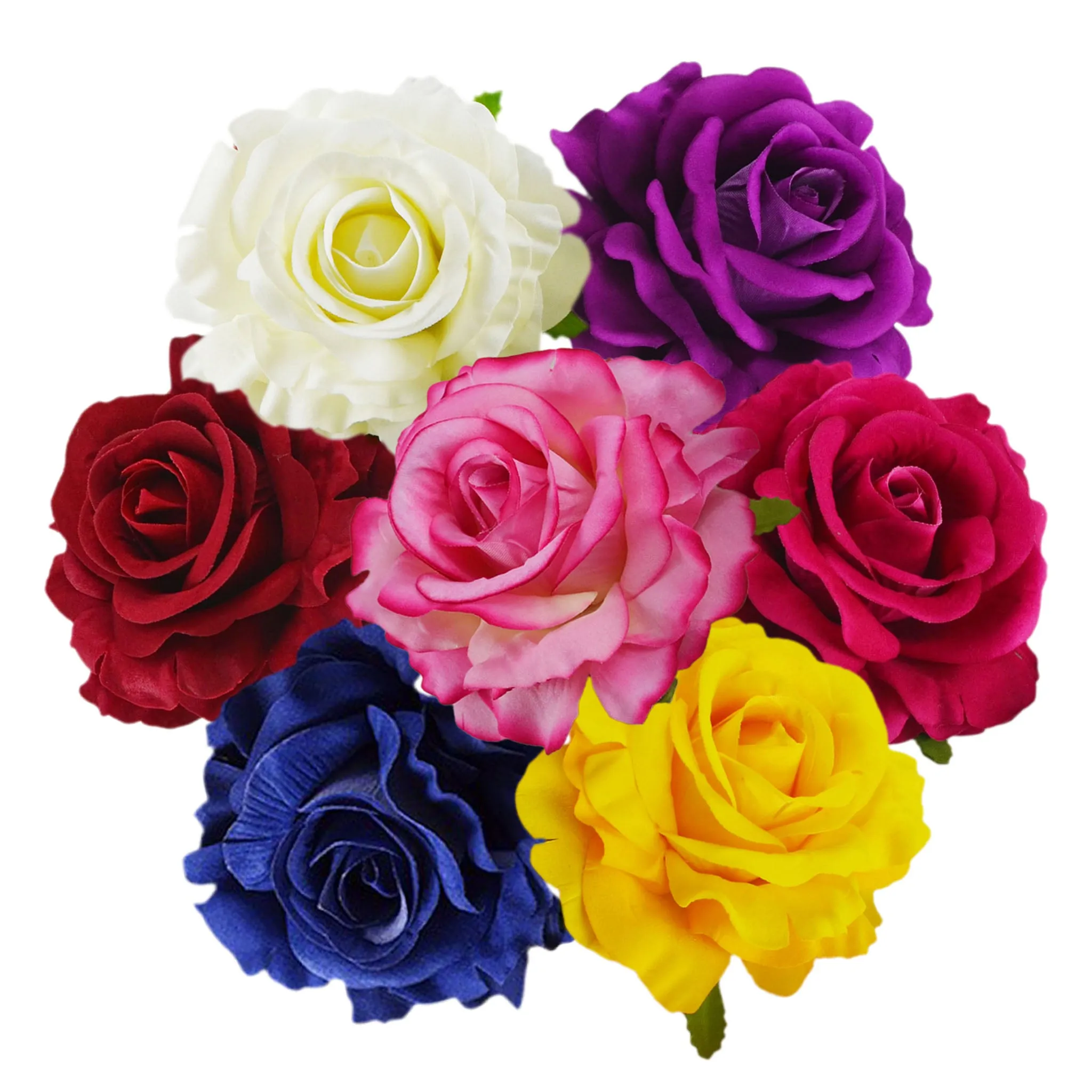 Big Rose Heads Artificial Silk Flowers