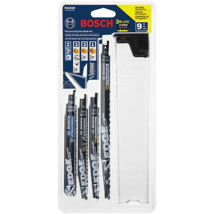 BOSCH RSE009 9 pc. Edge Reciprocating Saw Blade Set