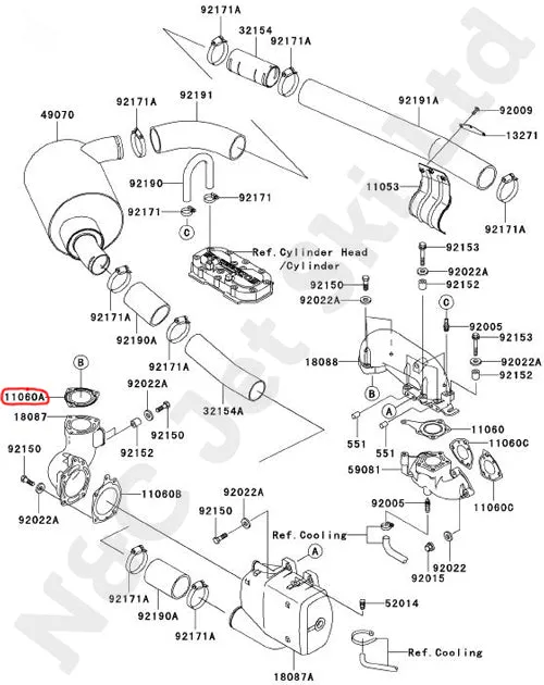 COMETIC Kawasaki 750 & 800 Exhaust Pipe Gasket