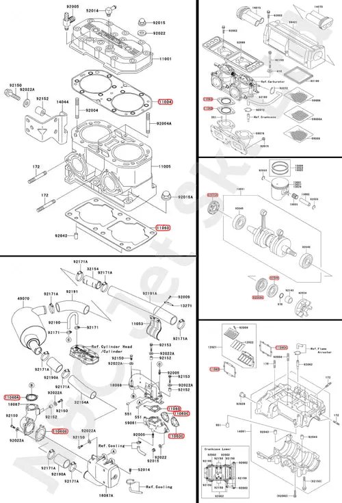 COMETIC Kawasaki 800 Full Gasket Kit With Crank Seals