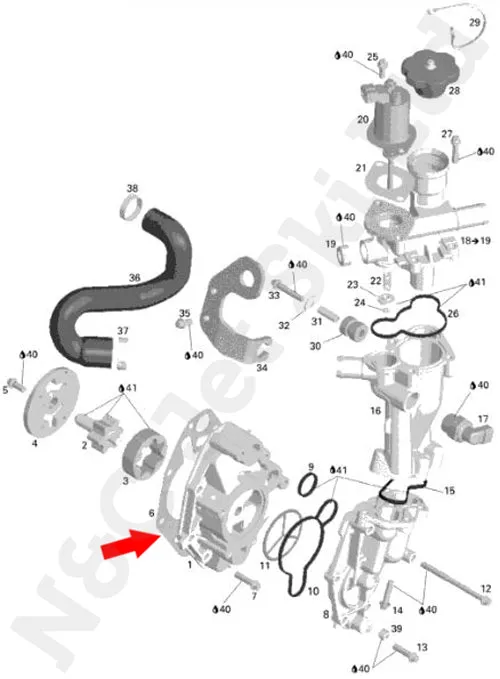COMETIC Seadoo 4-Tec Oil Pump Housing Gasket