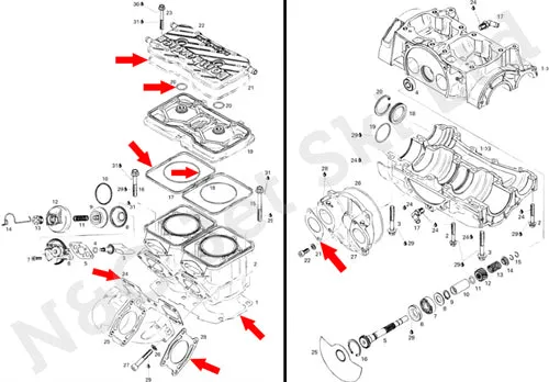 COMETIC Seadoo 785 & 800 Top Gasket Kit