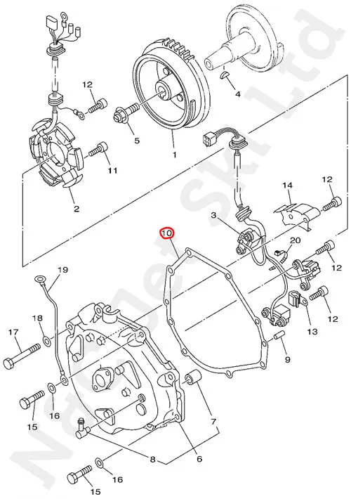 COMETIC Yamaha 1100 & 1200 Flywheel Front Cover Gasket