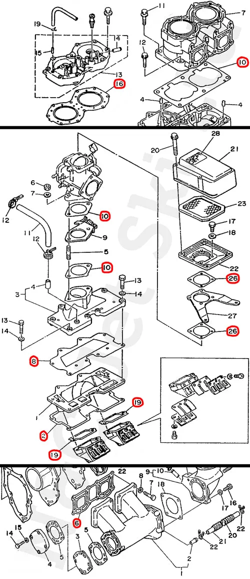 COMETIC Yamaha 650 Top Gasket Kit