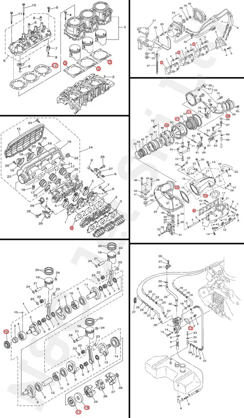 COMETIC Yamaha GP1300R Full Gasket Kit With Crank Seals