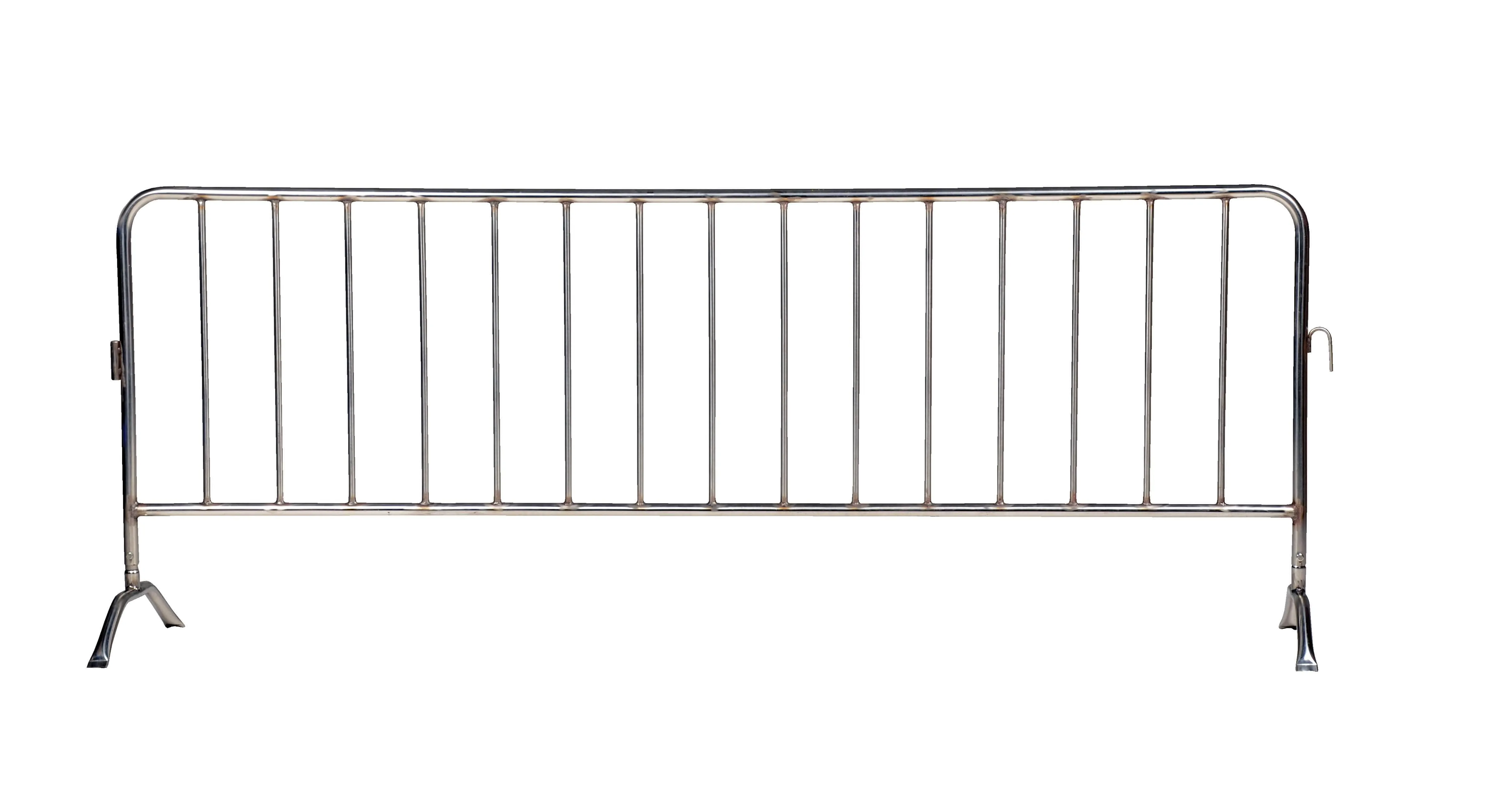 Crowd Control Interlocking Barricades - Stainless Steel Type Finish