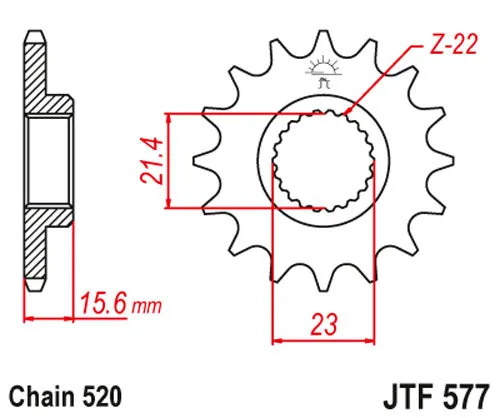 CT110 Front Sprocket