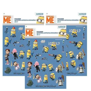 Despicable Me Foldover Sticker Sheets [3 Packs of 2 Sheets Ea]