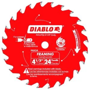 Diablo D0424X 4-1/2 in. x 24 Tooth Framing Trim Saw Blade