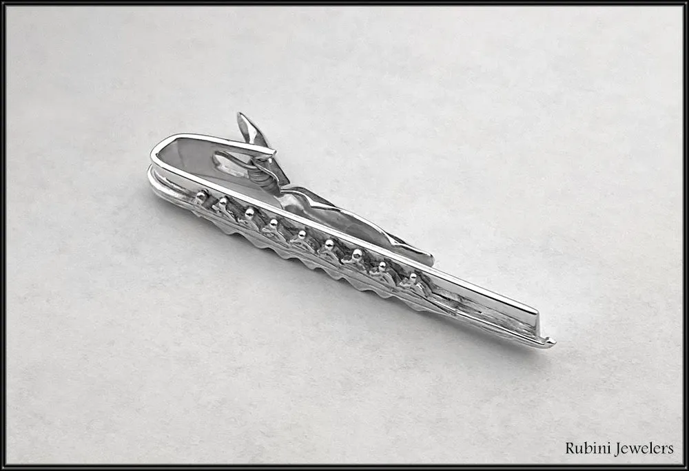 Eight Oar Rowing Boat Tie Bar