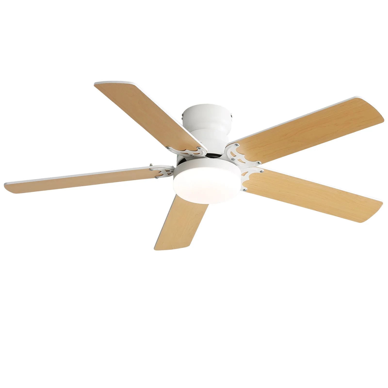 Energy Saving 42 Inch Ceiling Fan 5 Plywood Blade Noiseless Reversible Dc Motor Remote Control With Led Light