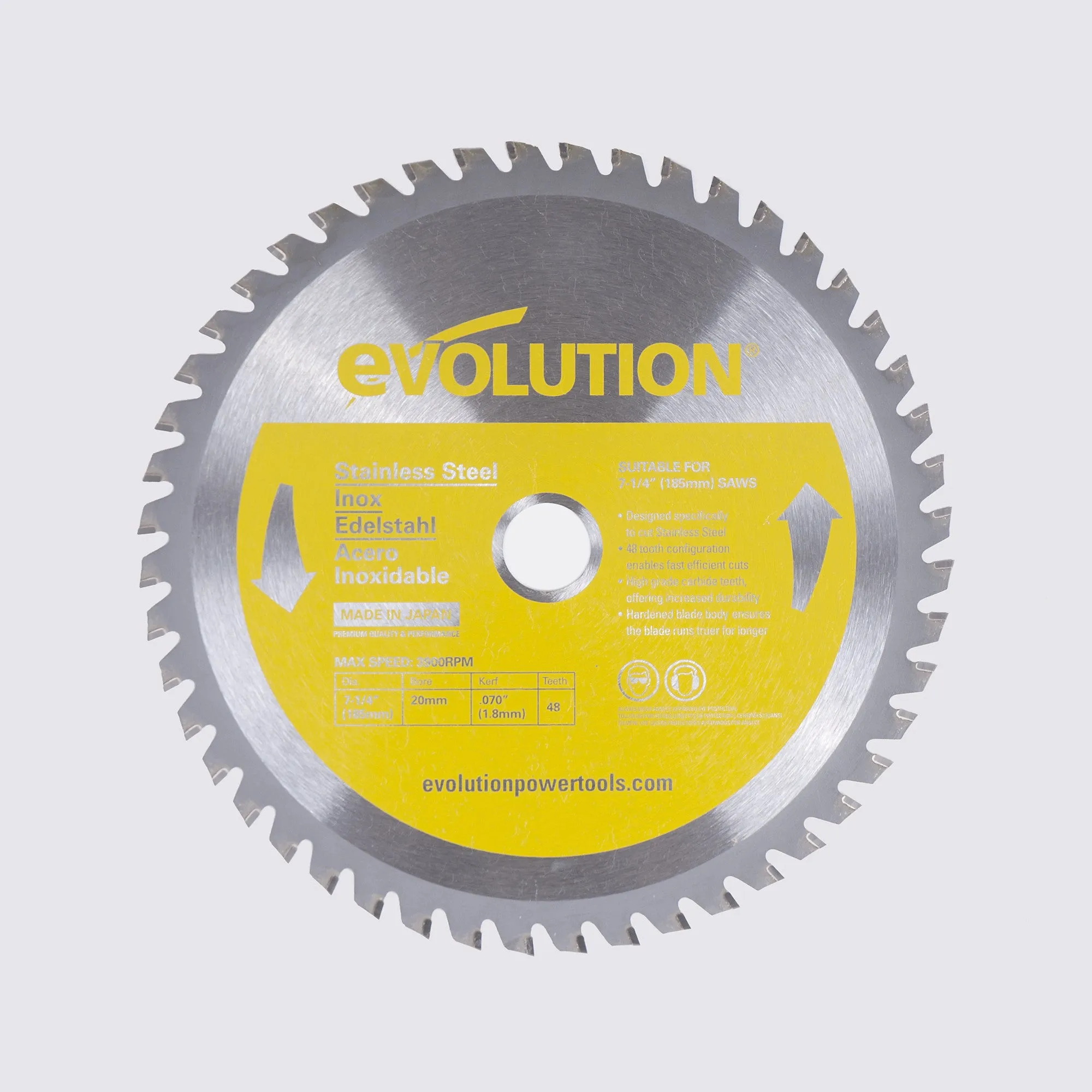 Evolution 185BLADESSN 7 1/4" Stainless Saw Blade