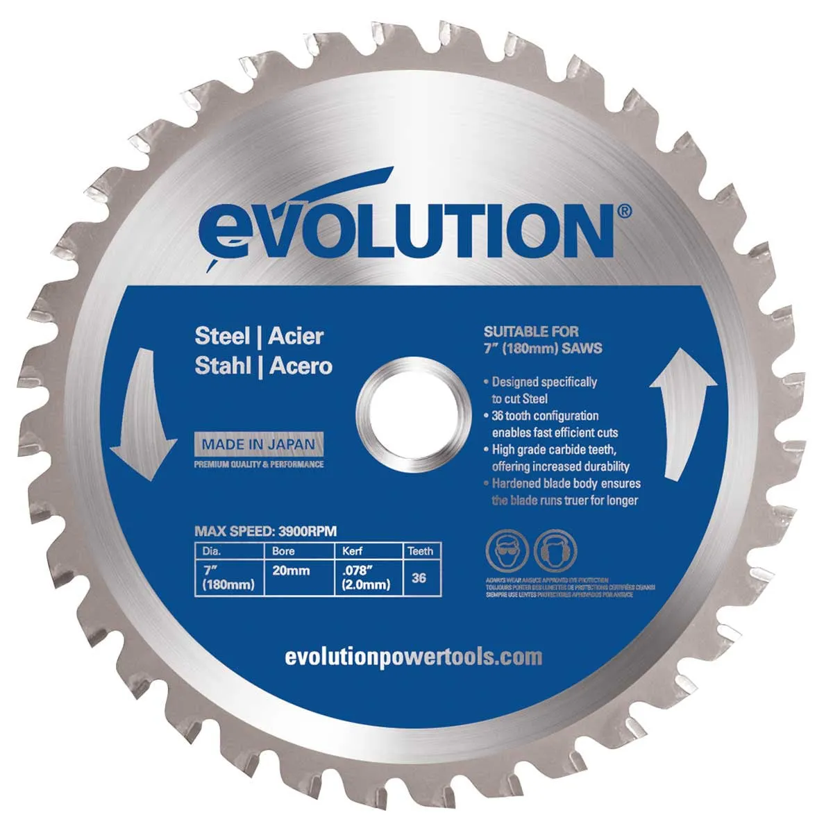 Evolution 230BLADEST 9" Steel Saw Blade