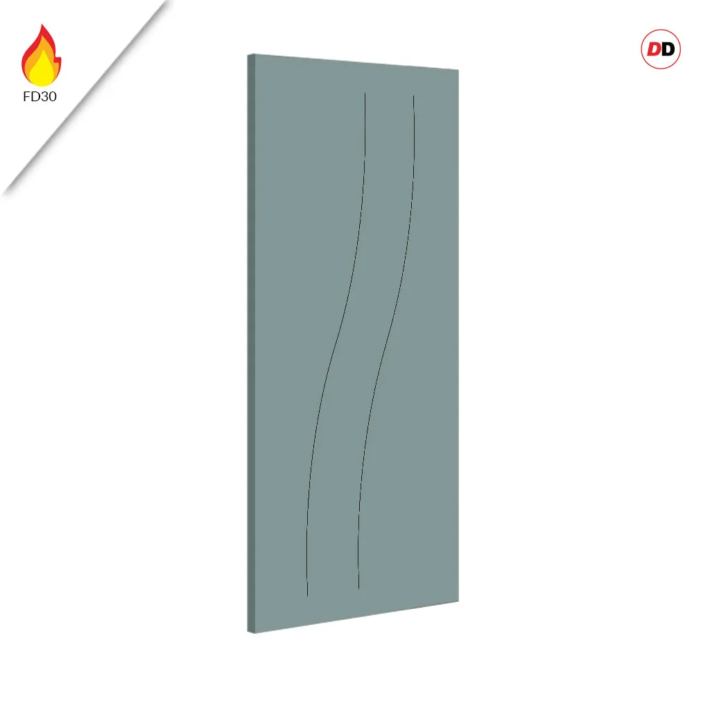 Fire Line V076-FD Fire Rated Interior Door - Premium Primed - Six Colour Options