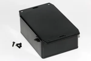 Flanged General Purpose Black Chassis Box, 3.2" x 4.3" x 1.6"