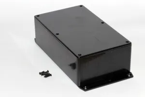 Flanged General Purpose Black Chassis Box, 4.3" x 7.5" x 2.2"