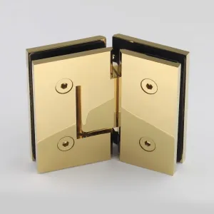 FORGE SHOWER HINGE GLASS TO GLASS 135 DEGREE  10mm glass - Gold