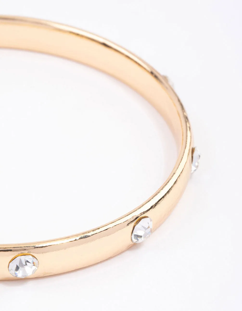 Gold Diamante Inlay Bangle & Polishing Set