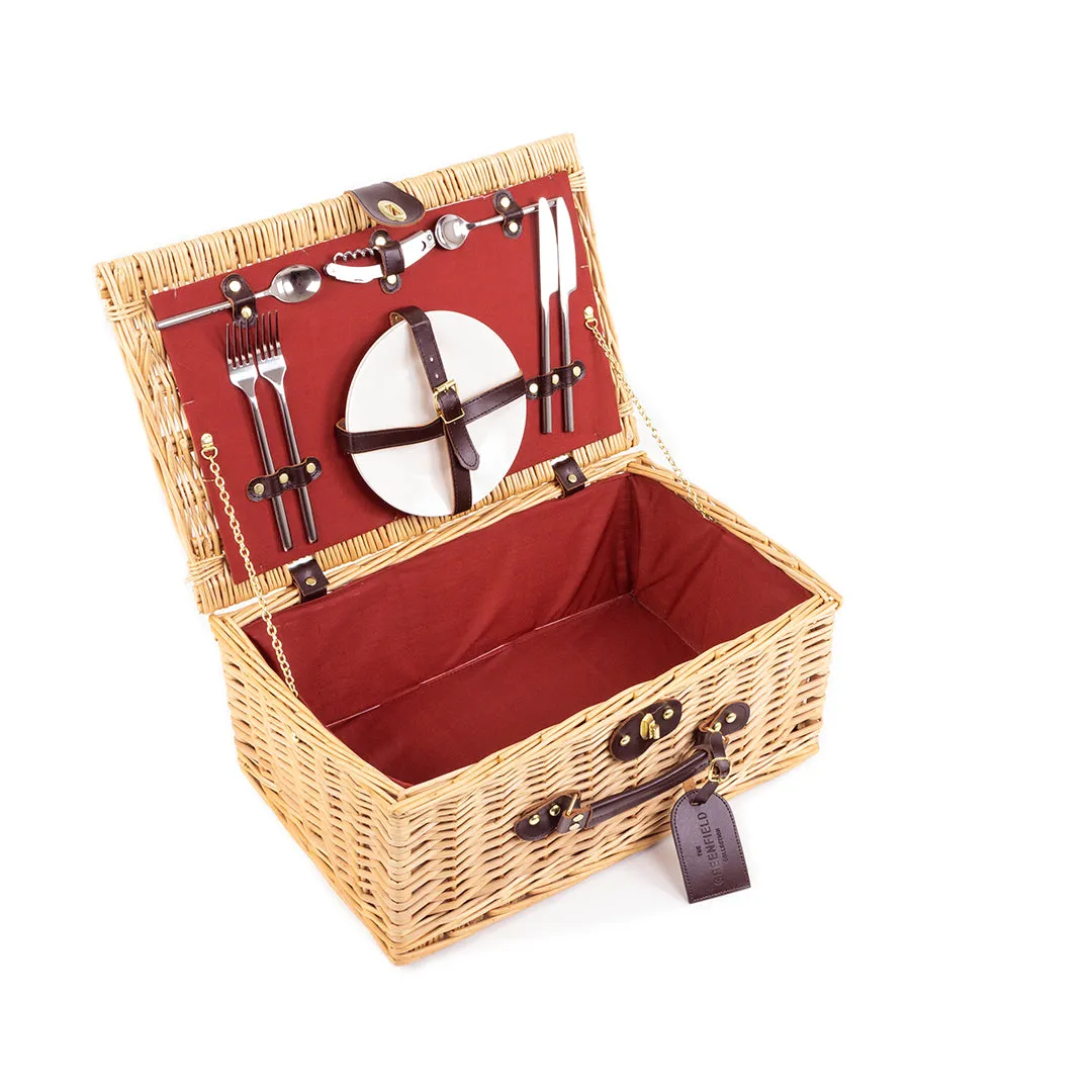 Greenfield Collection Buckingham Willow Picnic Hamper for Two People