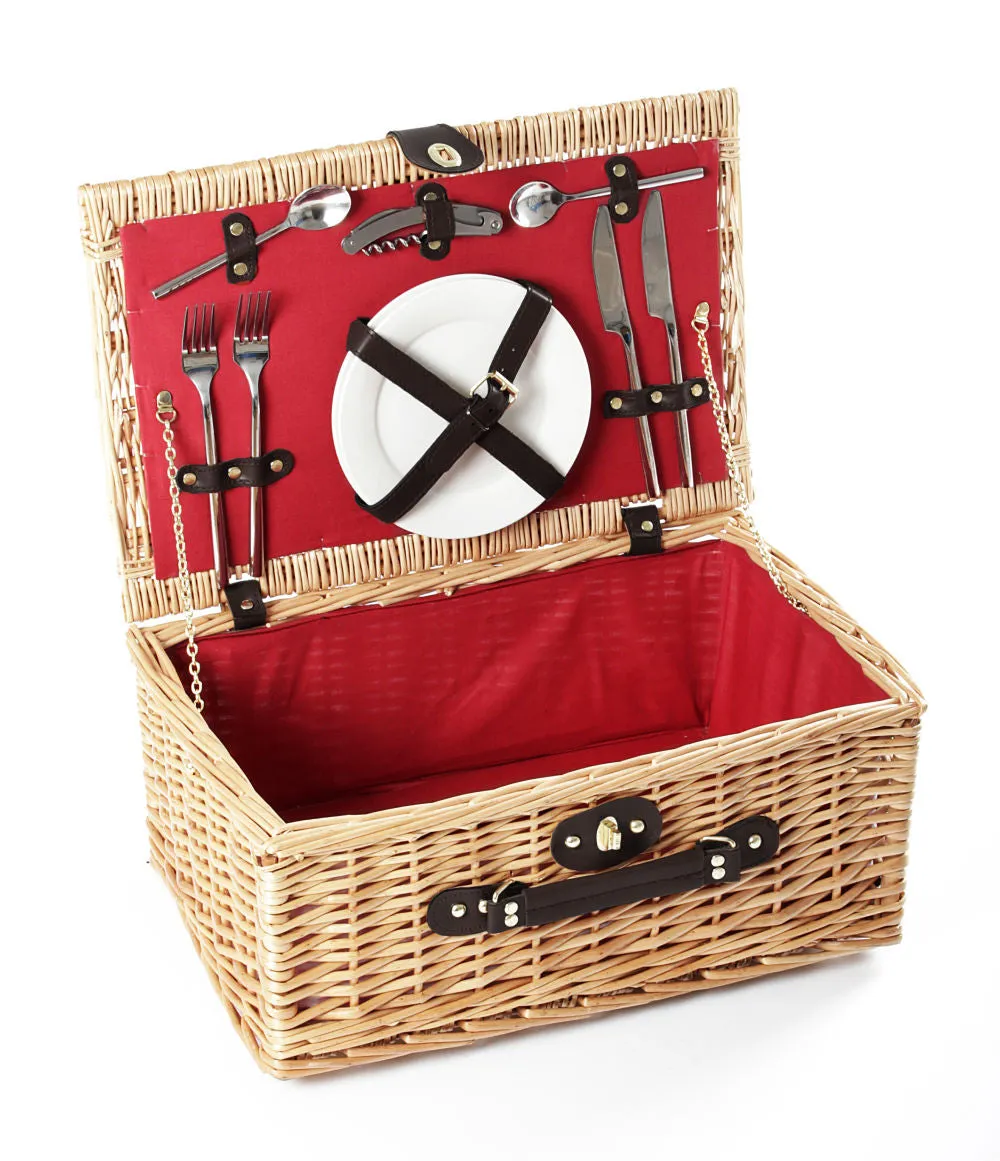 Greenfield Collection Buckingham Willow Picnic Hamper for Two People