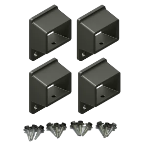 HOMESAFE Flat Top Pool Fencing Brackets - 38 x 25mm Fence Bracket - Standard - Woodland Grey