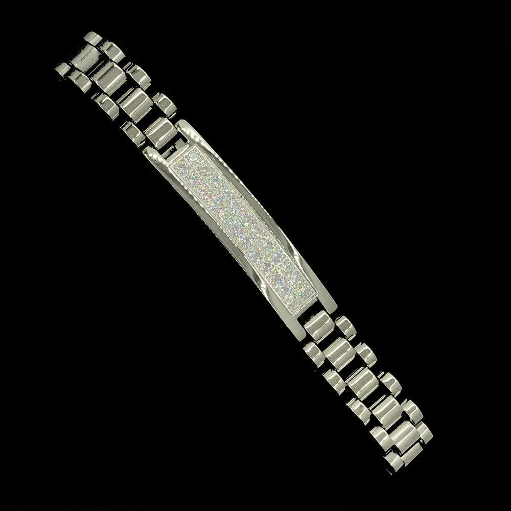 ID Iced Out Skinny Pres Hip Hop Bracelet