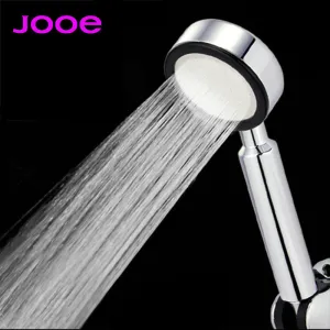 JOOE High Pressure Water Saving Shower Head ABS Plastic chrome Square or round HandHeld bath Shower Head Bathroom Accessories