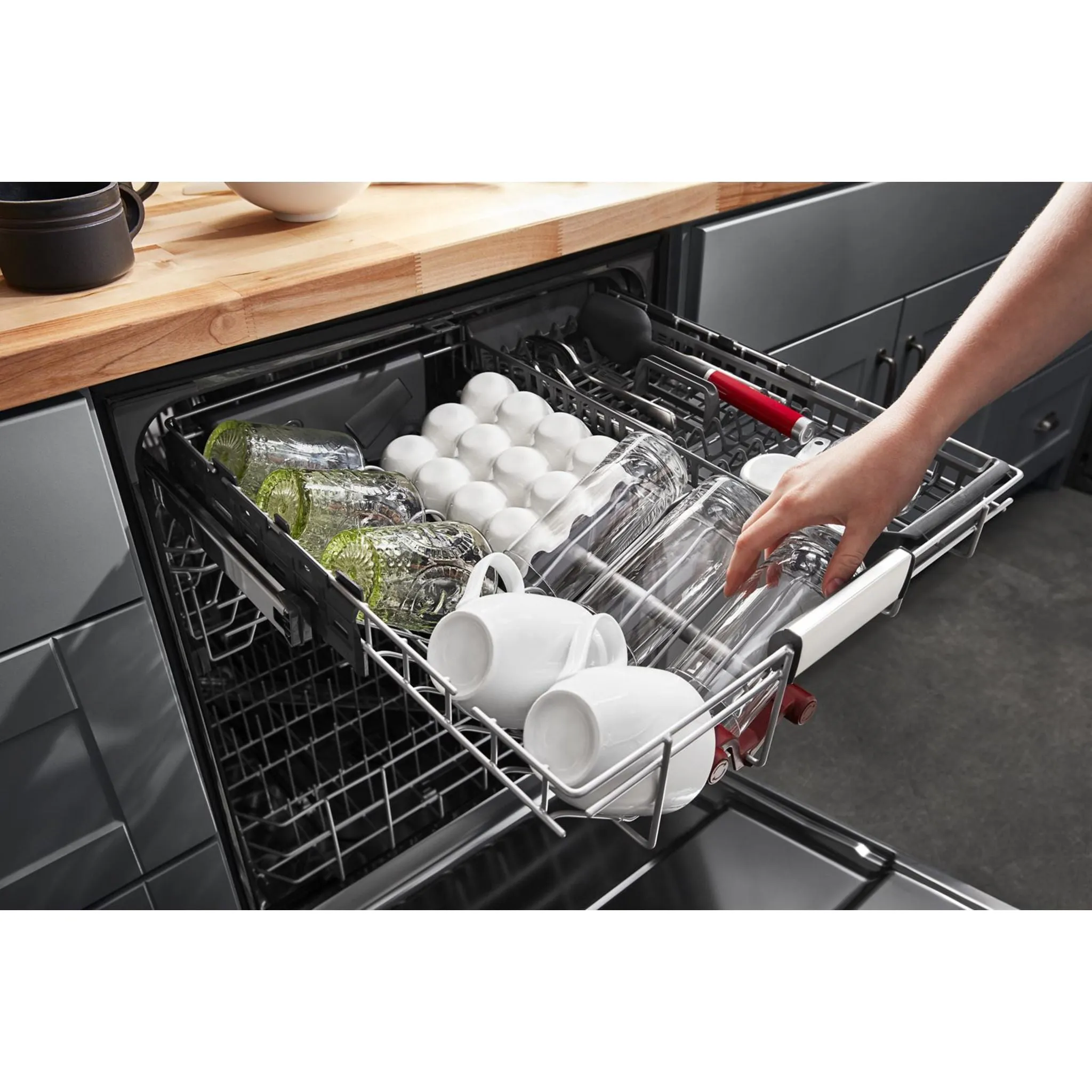 KitchenAid Dishwasher Stainless Steel Tub (KDFM404KPS) - Stainless Steel