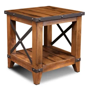 Larson Cross Bar Open End Table