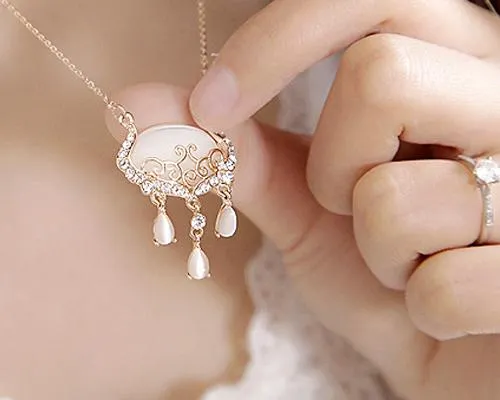 Longevity Lock Crystal Necklace