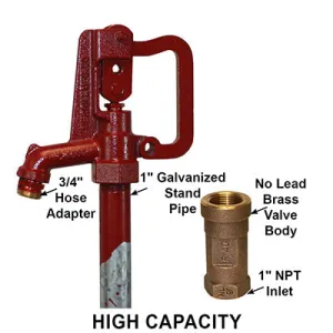 Merrill Mfg CNL7502 No Lead Frost Proof C-1000 Series Yard Hydrant 3/4" Pipe Connection, 2 ft. Bury, with Galvanized Steel Stand Pipe