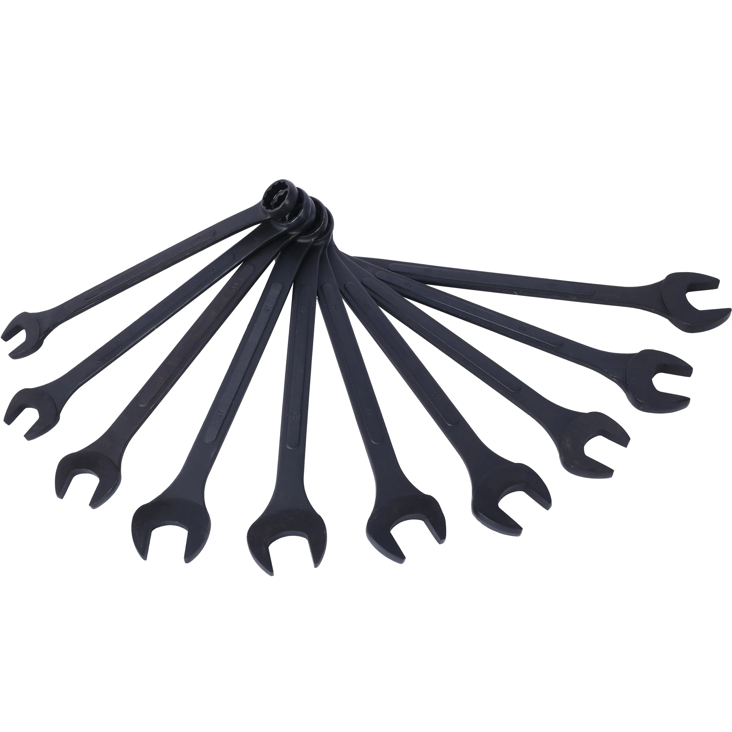 Metric Jumbo Combination Wrench Set Extra Large,10 PC  Metric  Black-Oxide Jumbo Combo Wrench Set 34-50mm with pouch