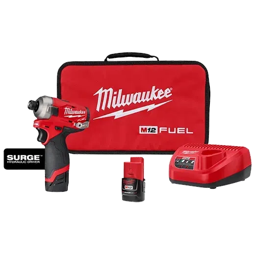 Milwaukee 2551-22 M12 FUEL™ SURGE™ 1/4" Hex Hydraulic Driver Kit