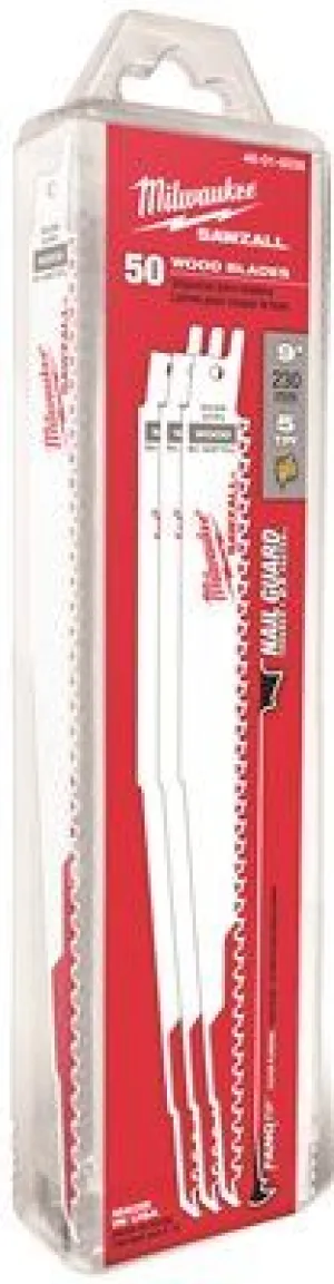 Milwaukee Sawzall Blade 9 Inch  5 Tpi 50 Per Pack