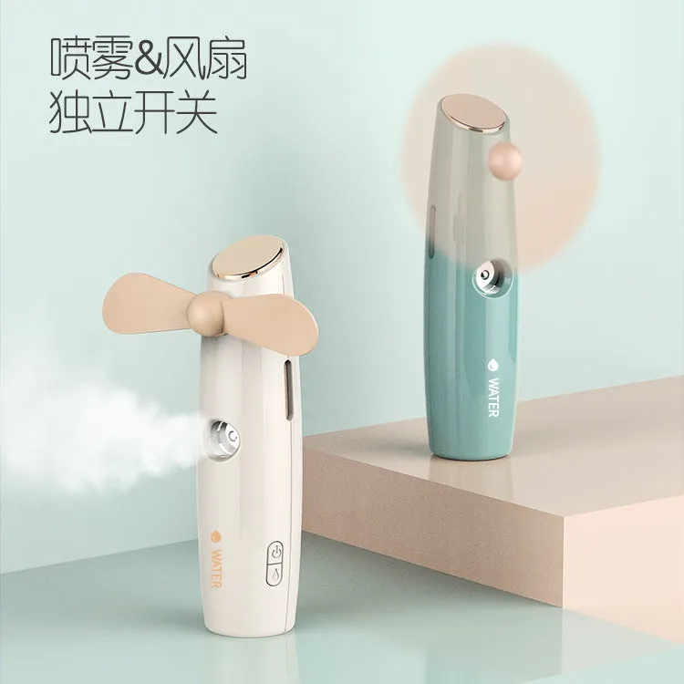 Mini fan hanging neck hand-held hydrator creative automatic spray student usb