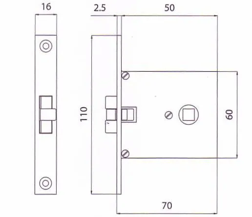 MORTICE RIM LOCK CP