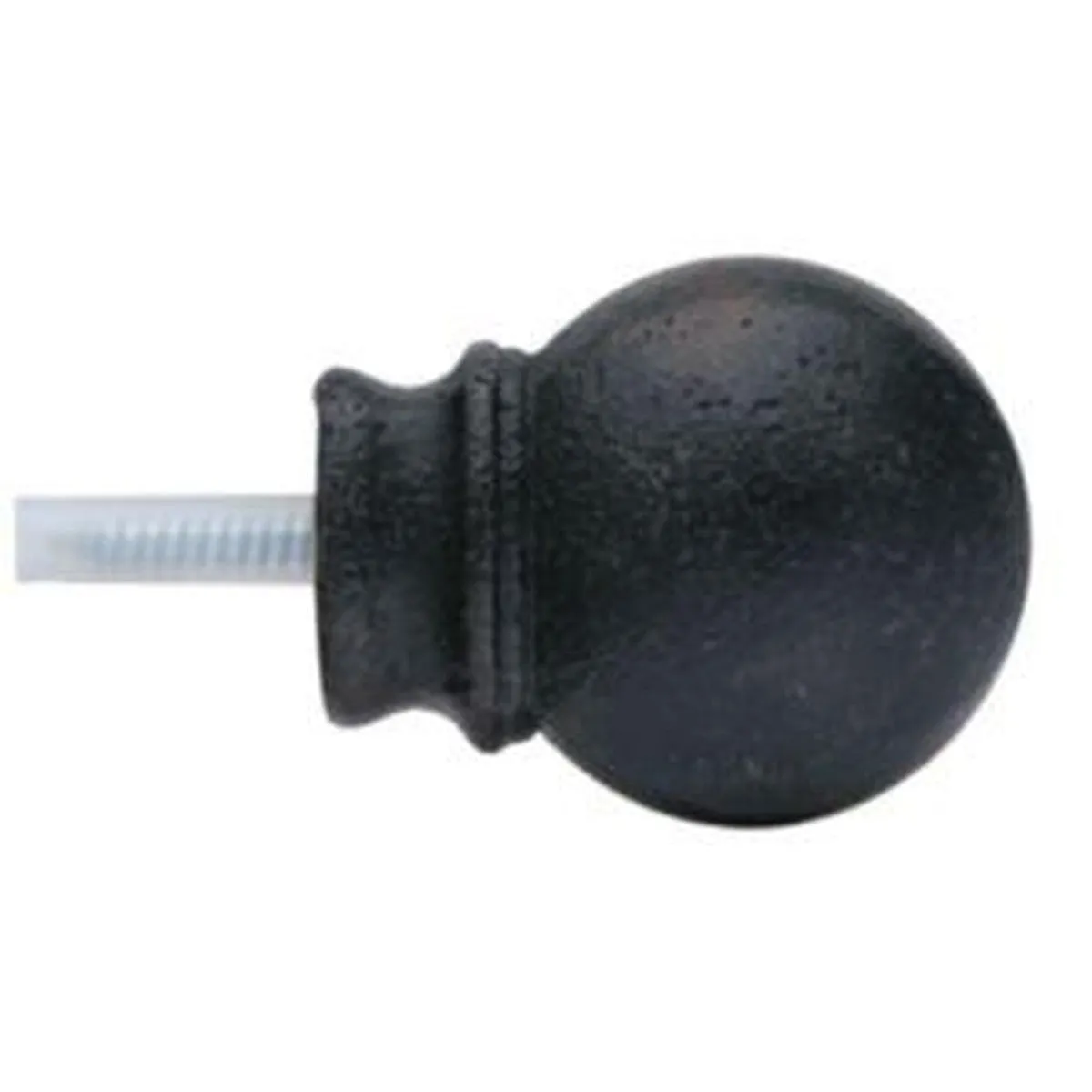 Petite Modern Ball Finial With Plug - 802 Iron Oxide