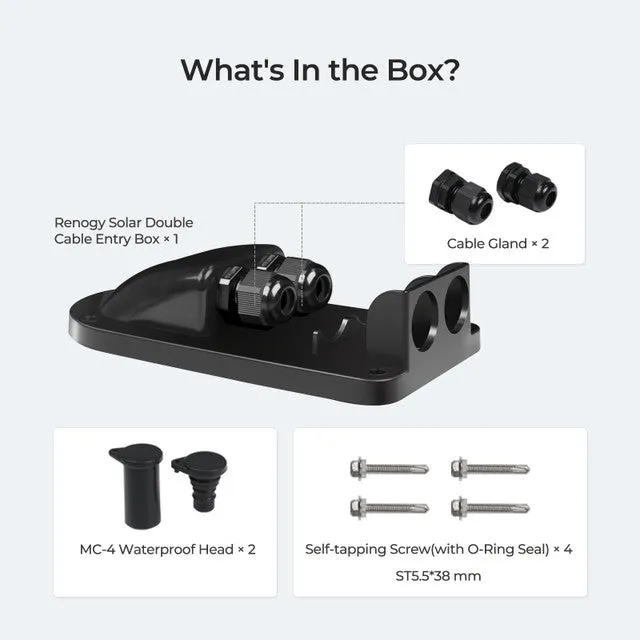 Renogy Solar Double Cable Entry Gland