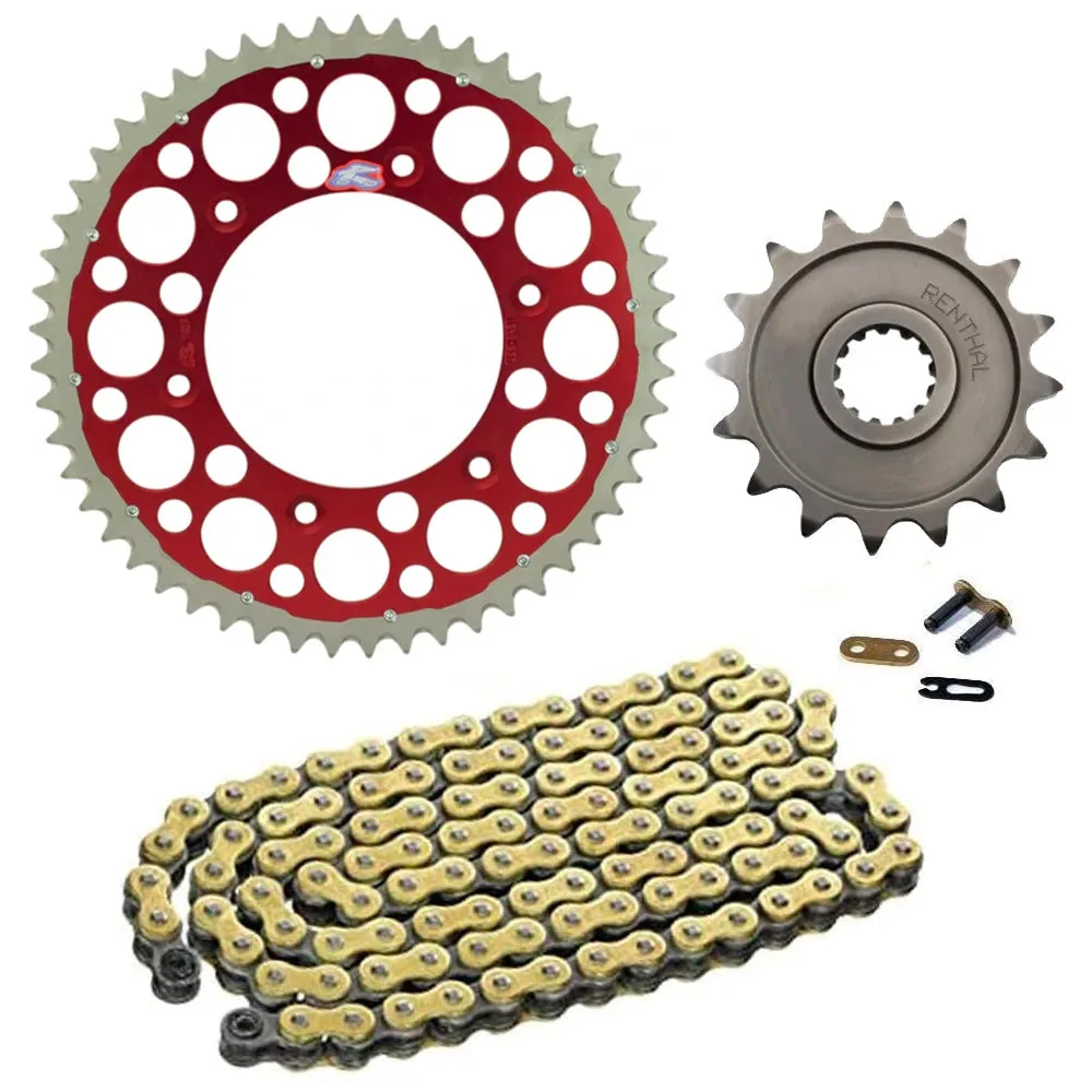 Renthal Honda TwinRing Chain & Sprocket Kit - Red Silver