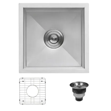 Ruvati 13 x 15 inch Undermount 16 Gauge Zero Raduis Bar Prep Kitchen Sink Stainless Steel Single Bowl - RVH7113